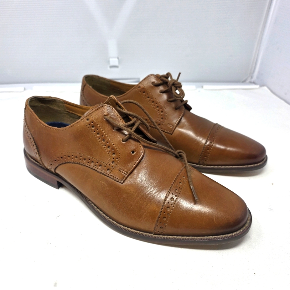 NEW Florsheim Marino Oxford Cap Toe Men's Size 9D Saddle Tan #11589‎ 257 No Box.